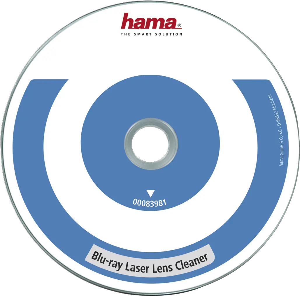 00083981 Hama Blu Ray Laser Cleaning Disc Hama De Hama Png Blu Ray Logo Png
