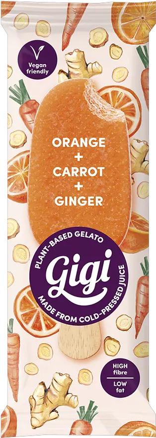 Orange Ginger Carrot Ice Cream Gigi Gelato Fitness Nutrition Png Carrot Transparent