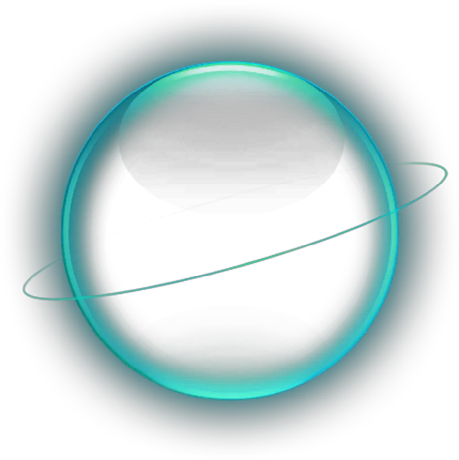 Ftestickers Planet Venus Neon Luminous Blue Circle Png Venus Transparent Background