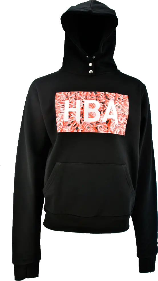 Hood By Air Meat Hoodie Black Hooded Png Cav Empt Icon Pullover