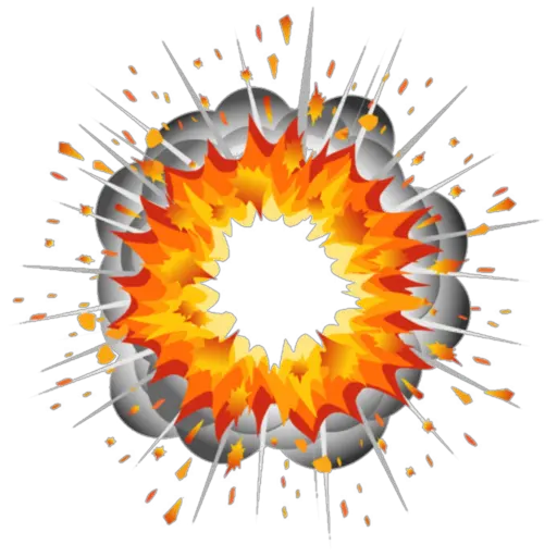 Comic Book Explosion Sound Effect Bubbles Png