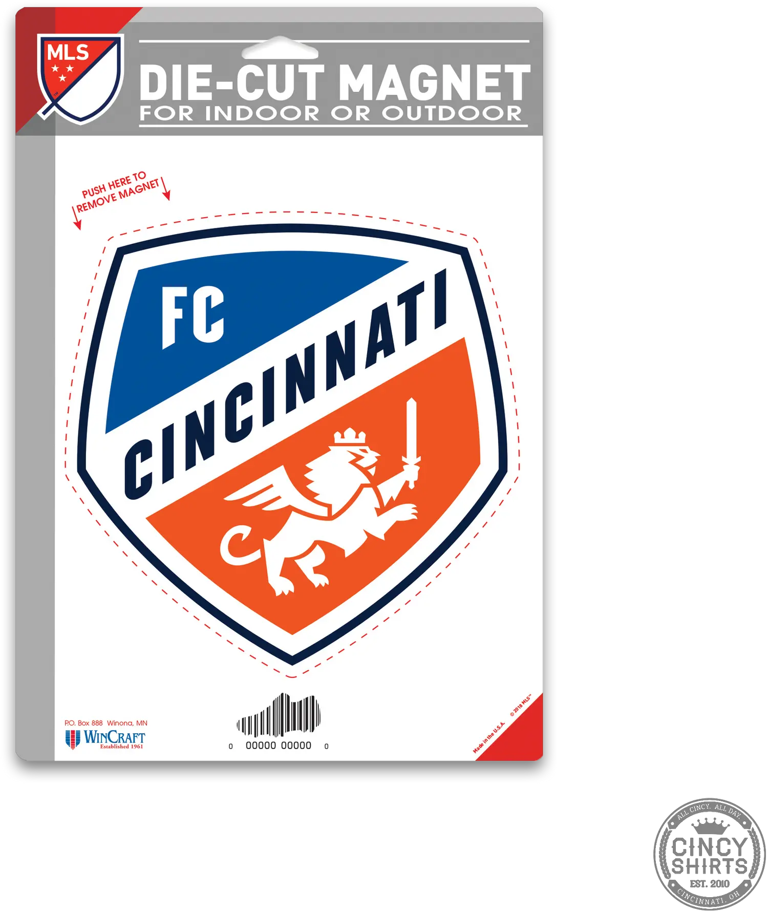 Official Fc Cincinnati Crest Logo Magnet Language Png Mls Icon