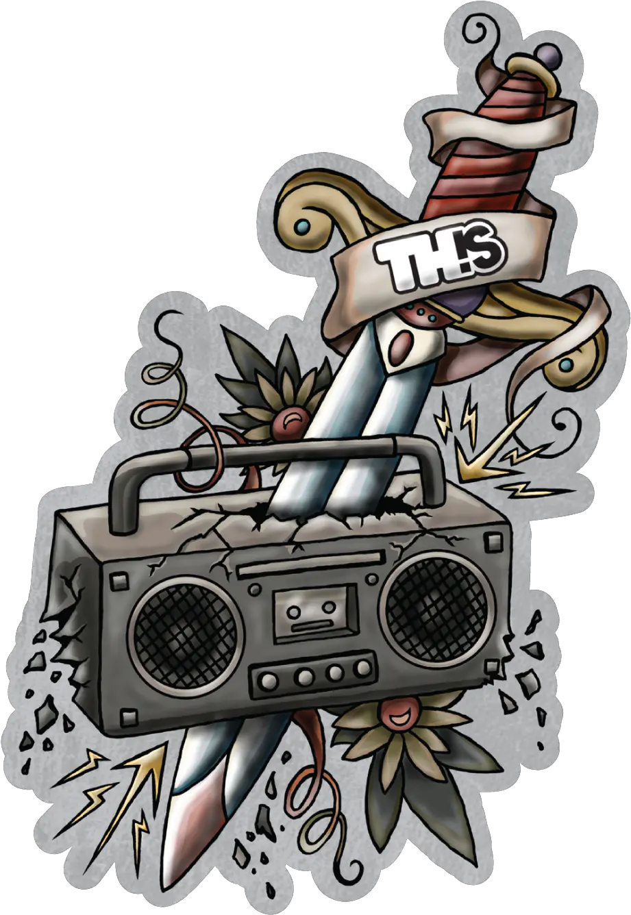 Boombox Sword Cartoon Png Boom Box Png