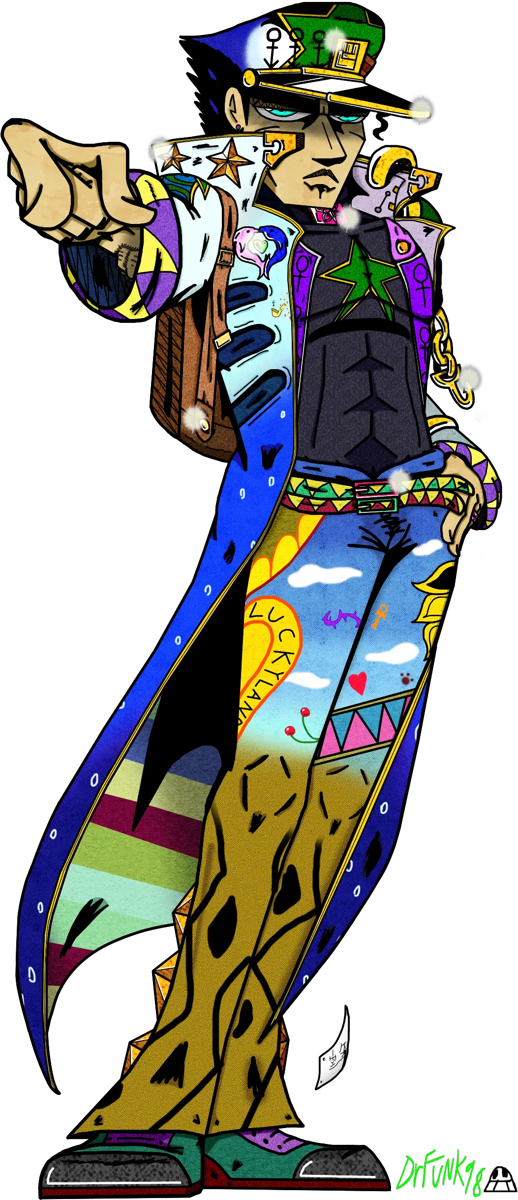 Jotaro Kujo By Drfunk98 Jolyne Stardust Shooters Png Jotaro Png