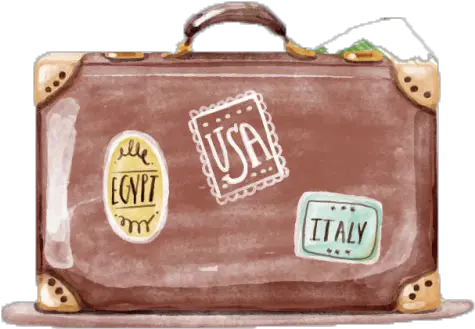 Travel Suitcase Free Png Image Arts Painting Of A Suitcase Briefcase Transparent Background