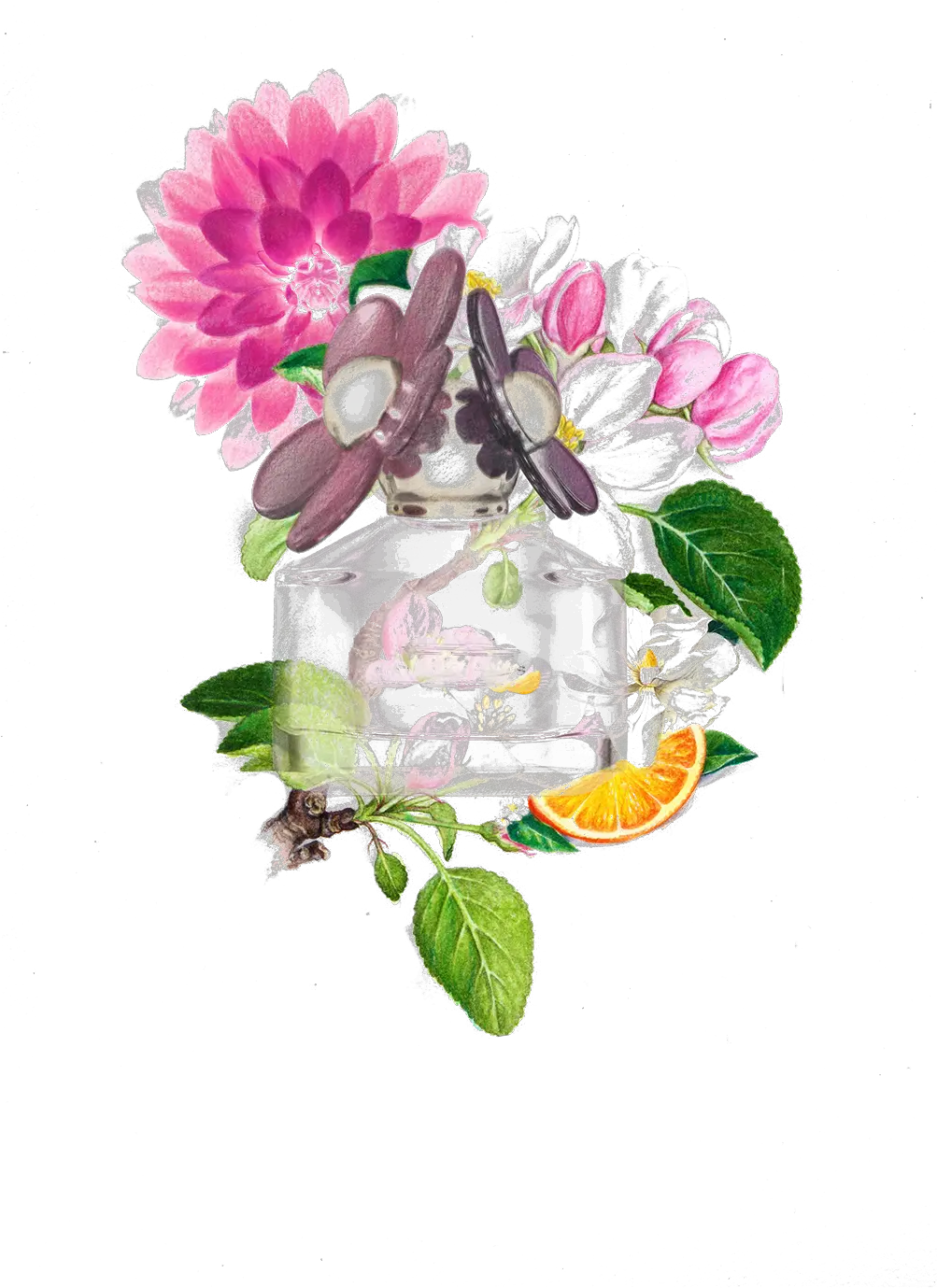 Painting Perfume Watercolor Dior Miss Watercolor Painting Png Miss Icon