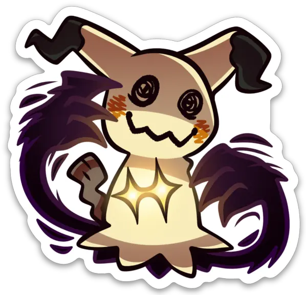 Mimikyu Shadow Claw Vinyl Sticker Sold By Princeofspirits Fictional Character Png Mimikyu Transparent