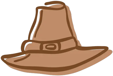 Hand Drawn Stroke Pilgrim Hat Costume Hat Png Pilgrim Hat Transparent