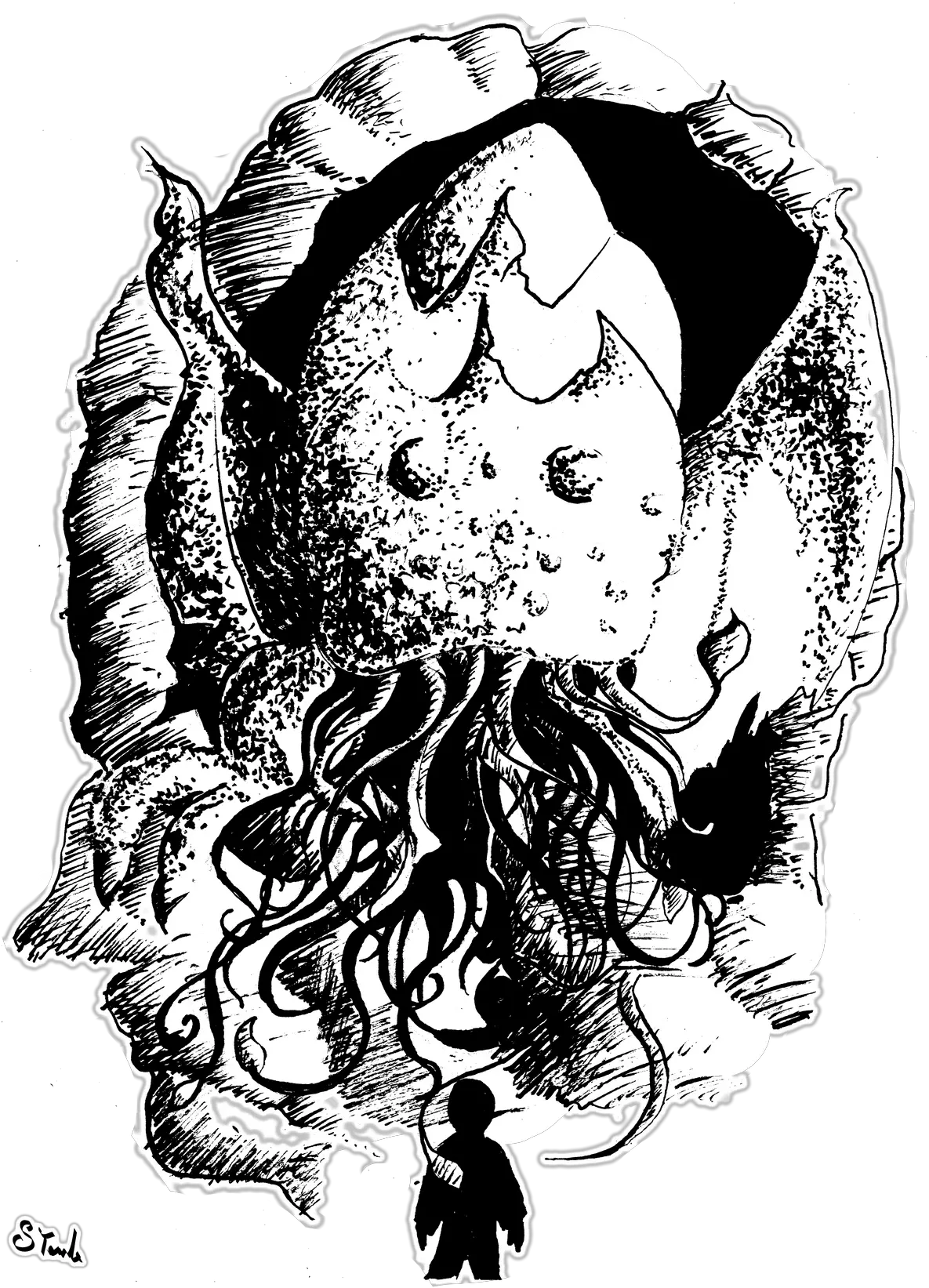 Cthulhu Is Released By Sulaimandoodle Hair Design Png Cthulhu Transparent