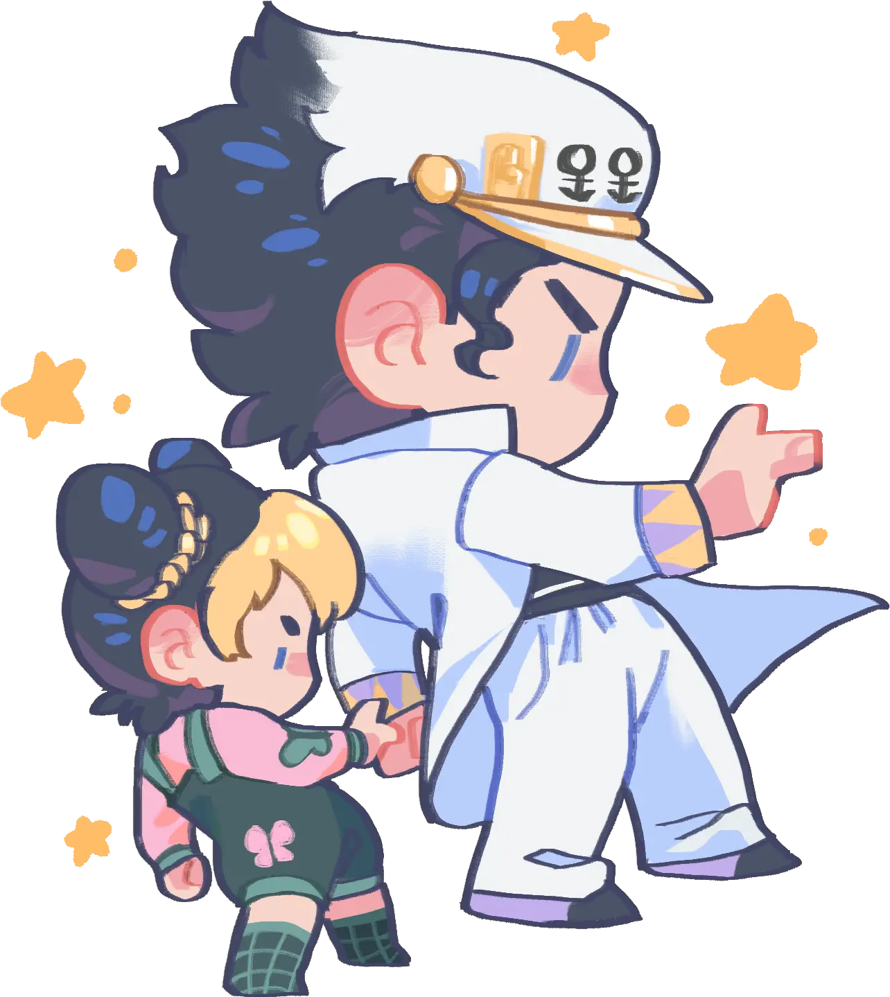 Sticker By Jobins Dick Is Huge I Saw It Jjba Jotaro And Jolyne Png Jotaro Hat Transparent