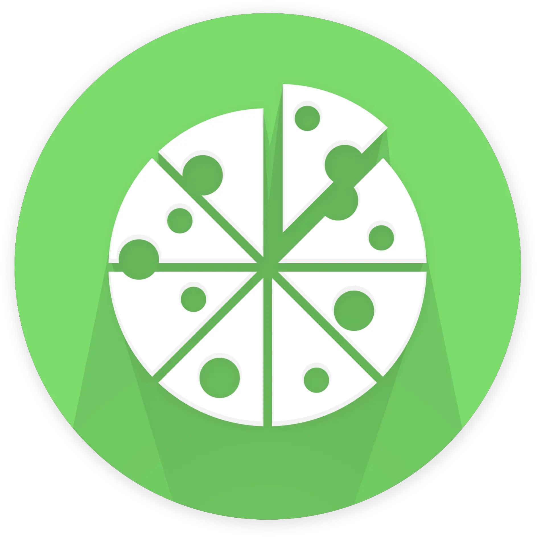 Icon Of Sliced Pizza Green Pizza Icon Png Emblem Icon