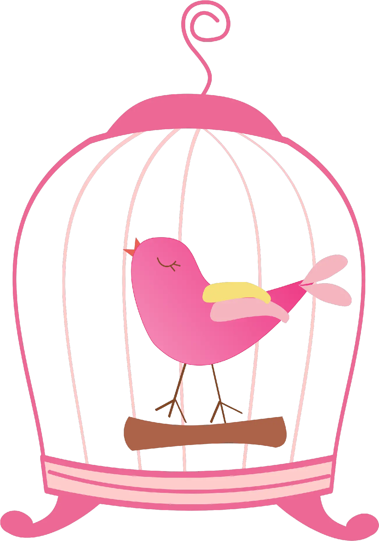 Bird In A Cage Clipart Bird In Birdcage Clipart Png Cage Png