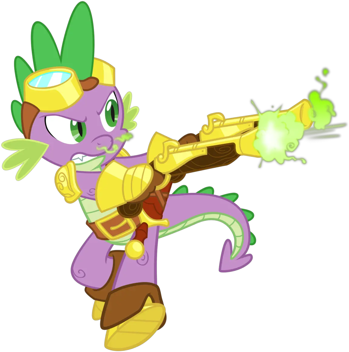 Now That Would Be Pretty Awesome Mlp Spike With Guns Png Bronycon Logo