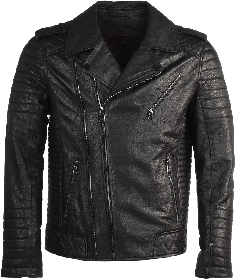 Black Leather Jacket Png Image Leather Biker Jacket Mens Collar Png