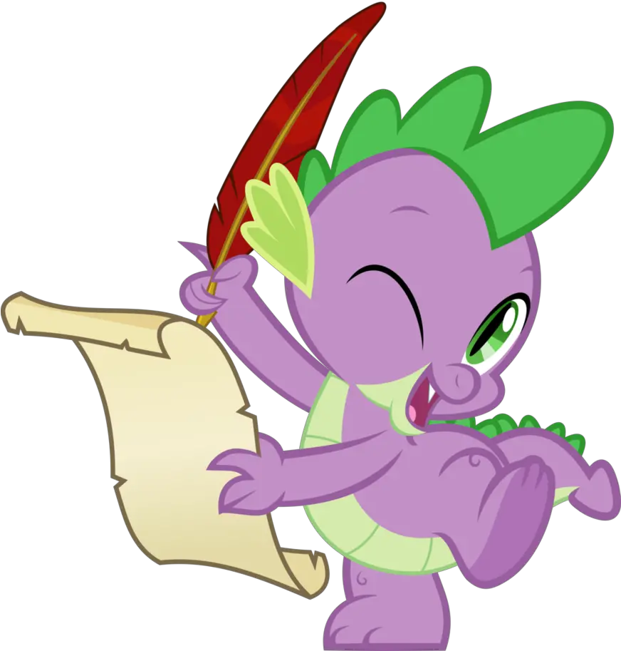 Spike Png Clipart Quill My Little Pony Spike Png