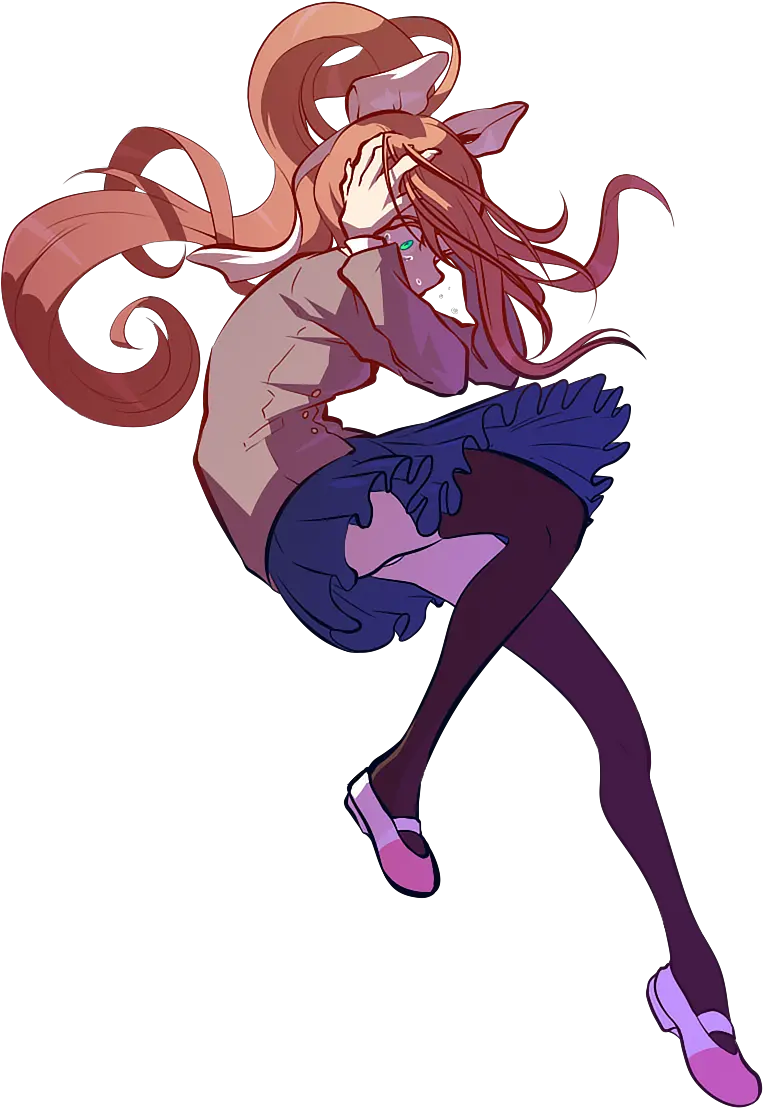 Monika From Doki Literature Club Monika Ddlc Fanart Png Monika Png