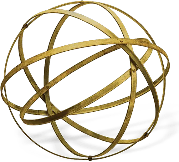 Gold Metal Sphere Event Design Png Ball