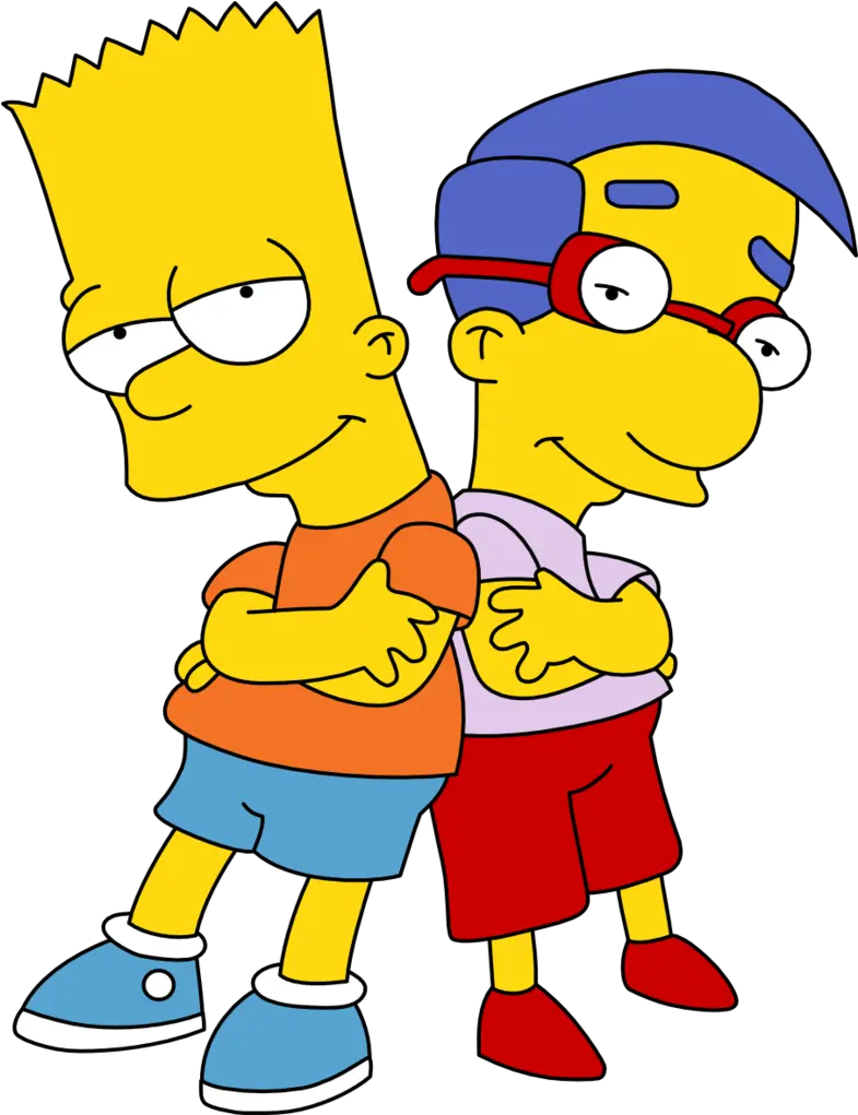 Cool Pngs Bart Simpson And Milhouse Bart Png