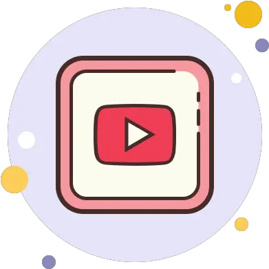 Youtube Icon In Circle Bubbles Style Icon Aesthetic Twitter Logo Png Youtube Circle Icon Png