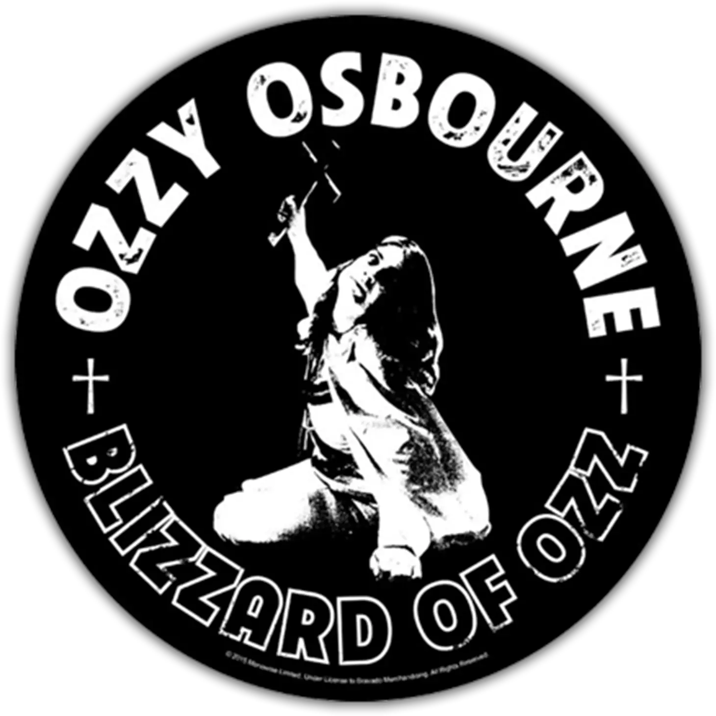 Blizzard Of Ozz Round Patch By Ozzy Osbourne Emblem Png Blizzard Logo Png