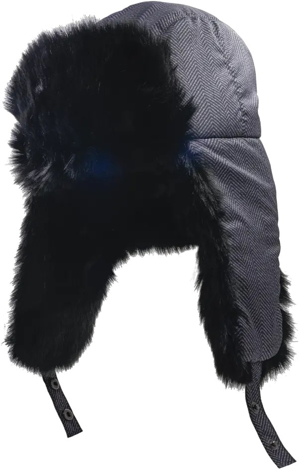 Fur Trim Aviator Hat Men Charcoal Toque Png Ushanka Transparent