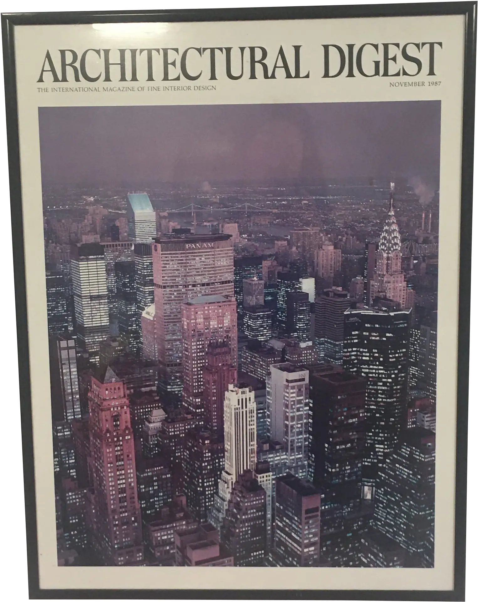 1987 Architectural Digest Magazine Cover Nyc Skyline Architectural Digest Png Nyc Skyline Png