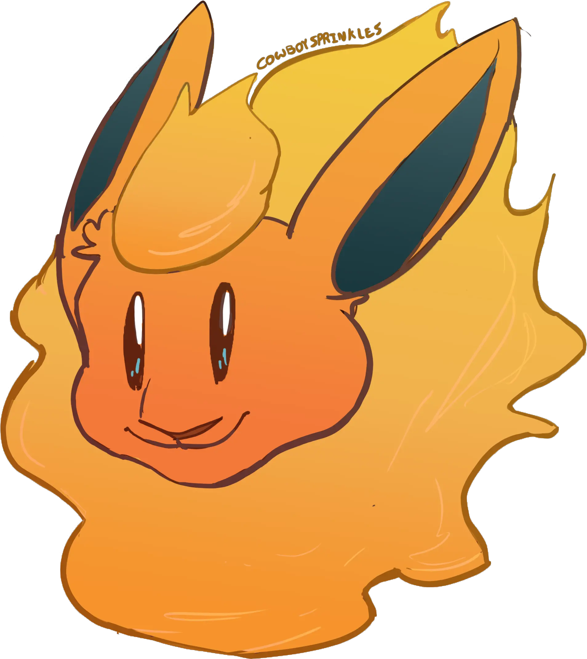 Flareon By Cowboysprinkles Cartoon Png Flareon Png