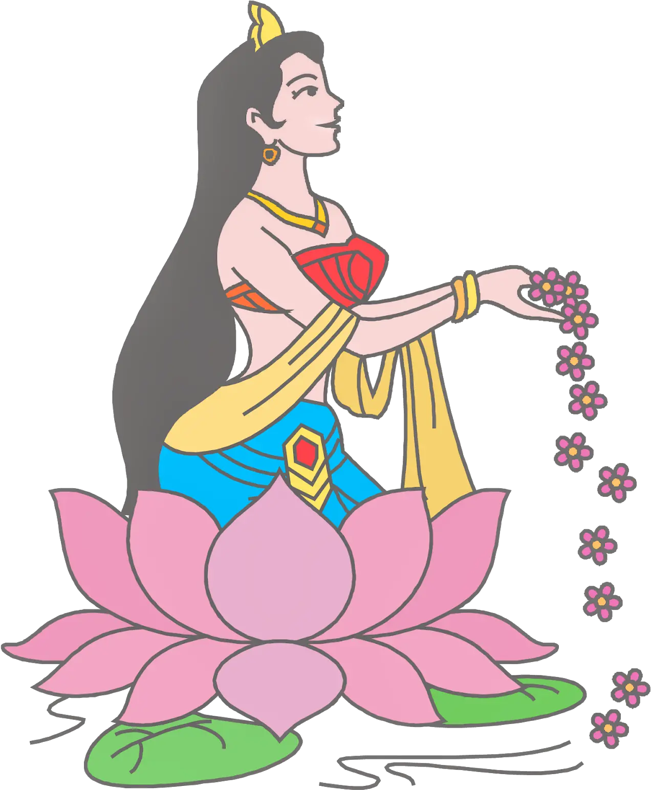 Namaskar Welcome Clipart Png Welcome Girl With Flower Welcome To Png