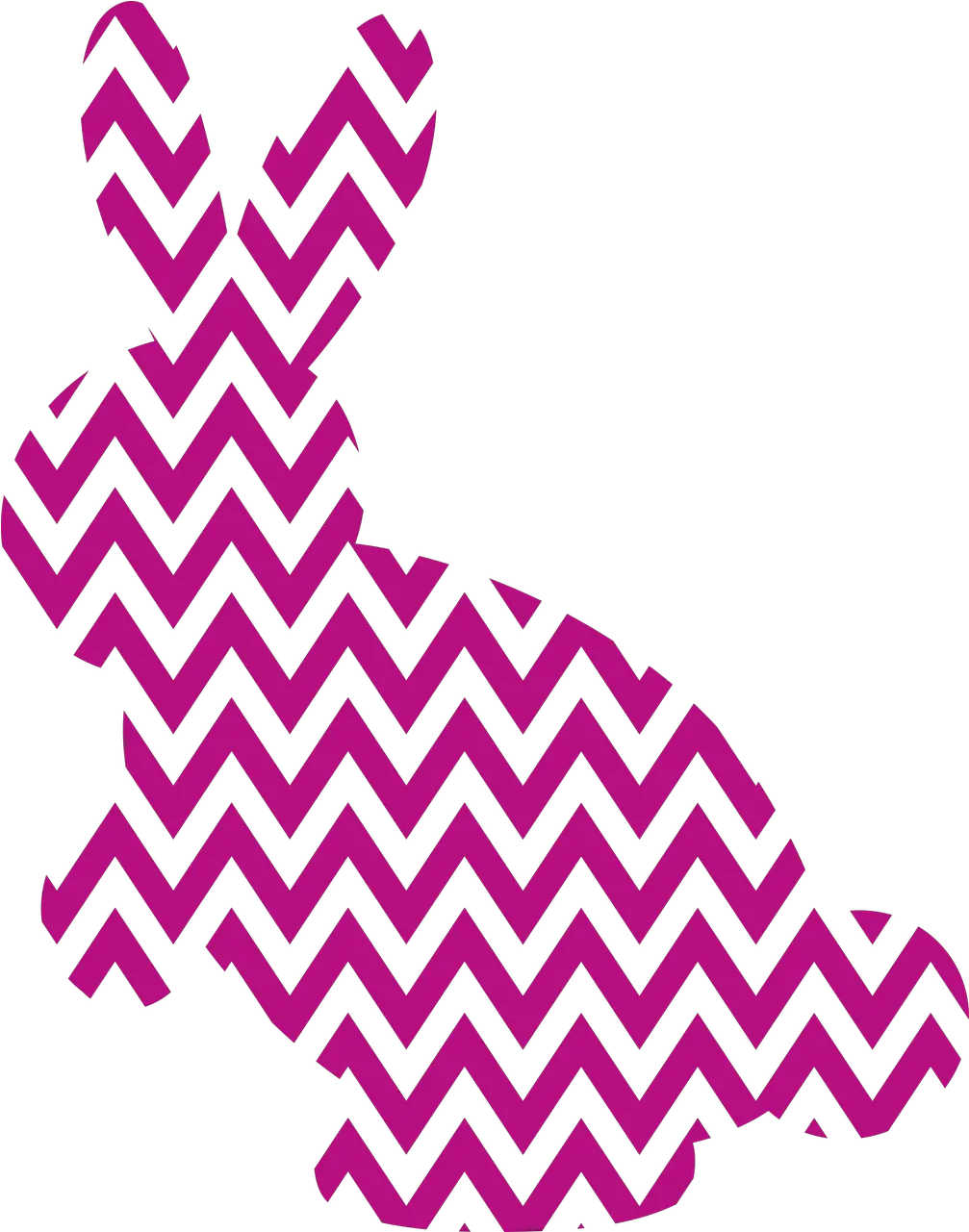 Rabbit Chevron Easter Teppich Schwarz Weiß Rund Png Chevron Pattern Png