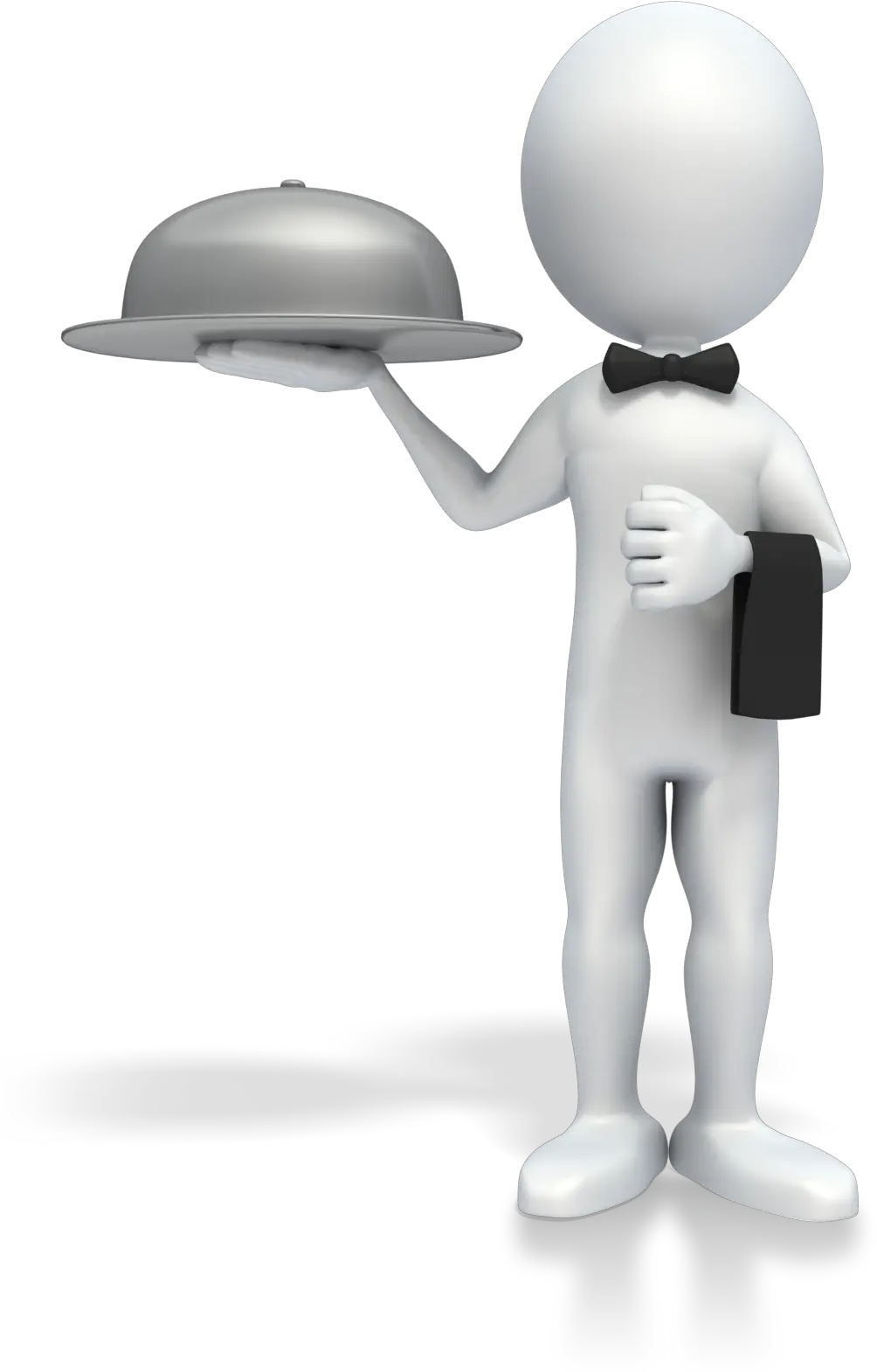 Stick Figure Waiter 1600 Clr 3d Human 3dman Png Waiter Png