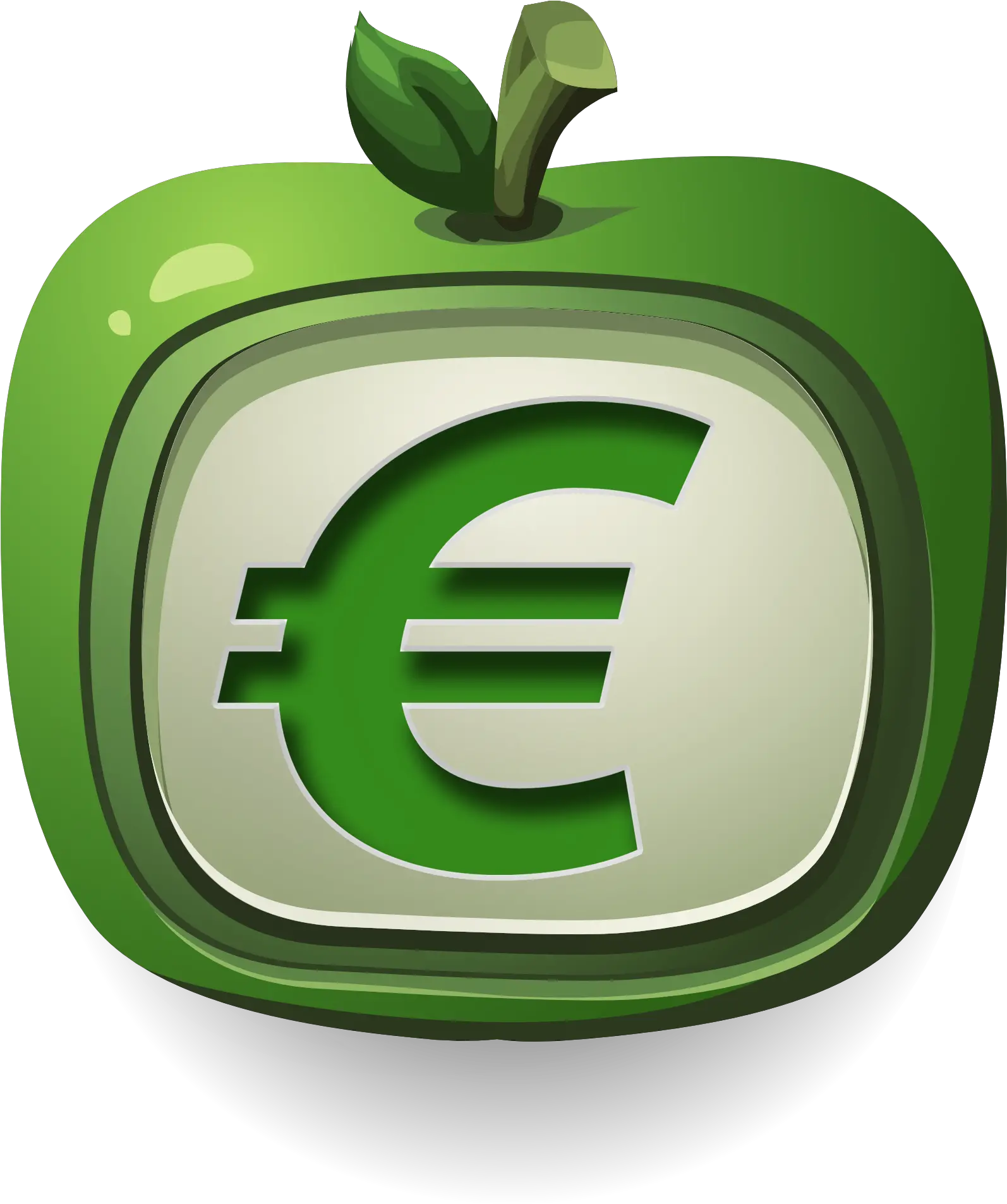 Green Apple Icon With Euro Symbol Free Image Download Biologia En La Economia Png Euro Icon Png