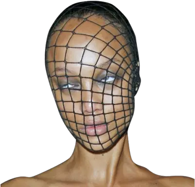Download Hd Banks Fishnet Mask Tyra Banks Fashion Paris Week Png Fishnet Png