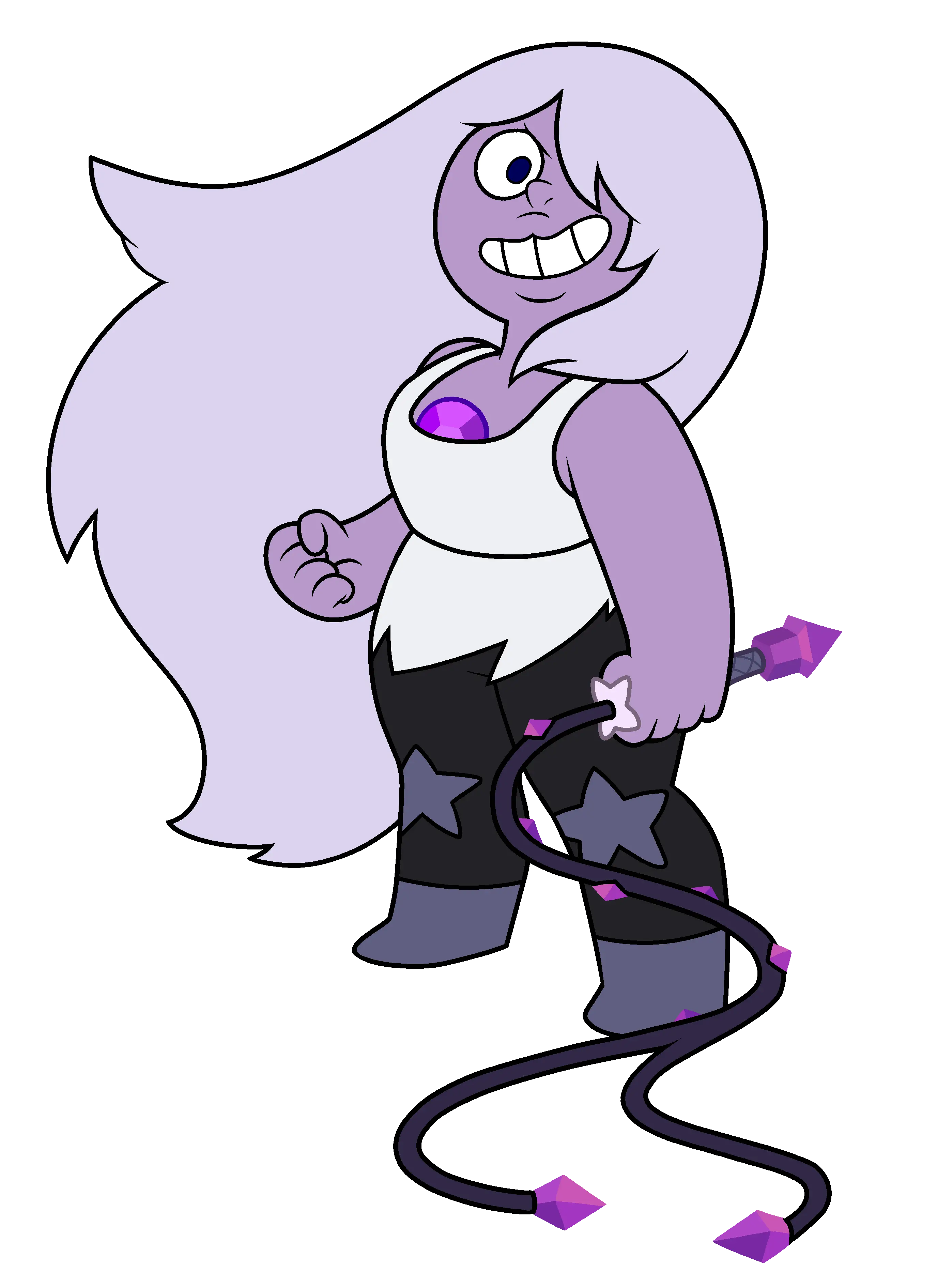 Amethyst Holding Whip Transparent Png Stickpng Amethyst From Steven Universe Whip Png