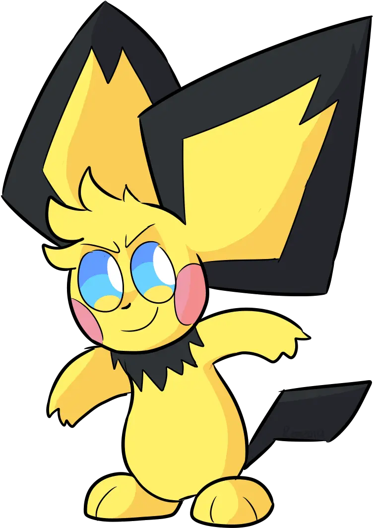 Pichu By Kyrisuz Fur Affinity Dot Net Cartoon Png Pichu Transparent