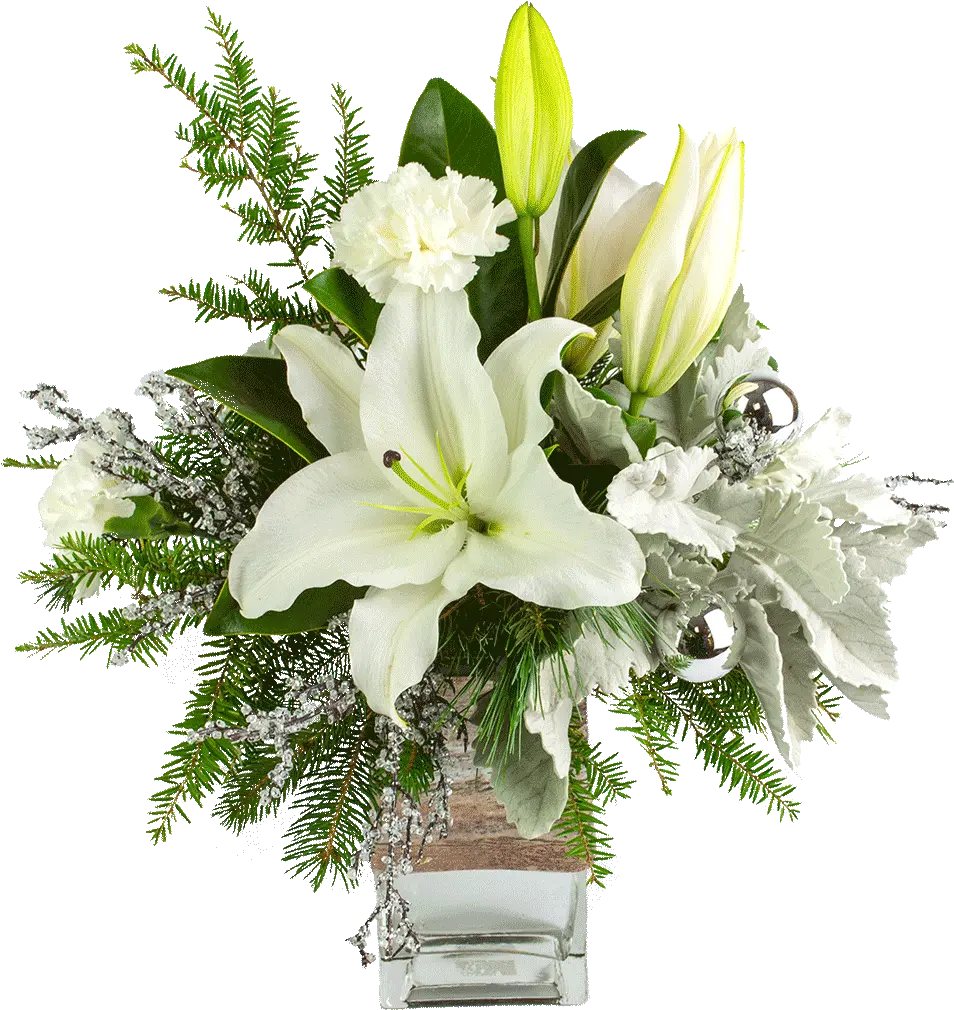 Snowy White Bouquet Lily Png Bouquet Png