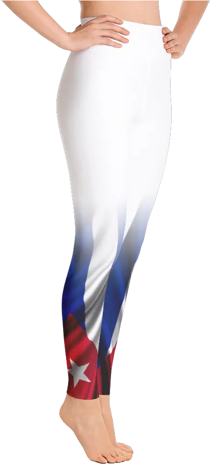 Womenu0027s White Yoga Pants Png Cuban Flag Png