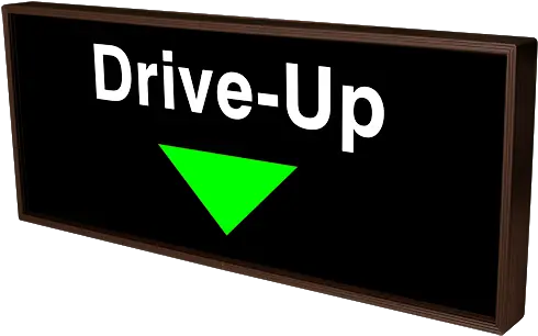40236 Phx1434wgr K370 Driveup Red Triangle Green Triangle Led Sign Sign Png Red Triangle Png