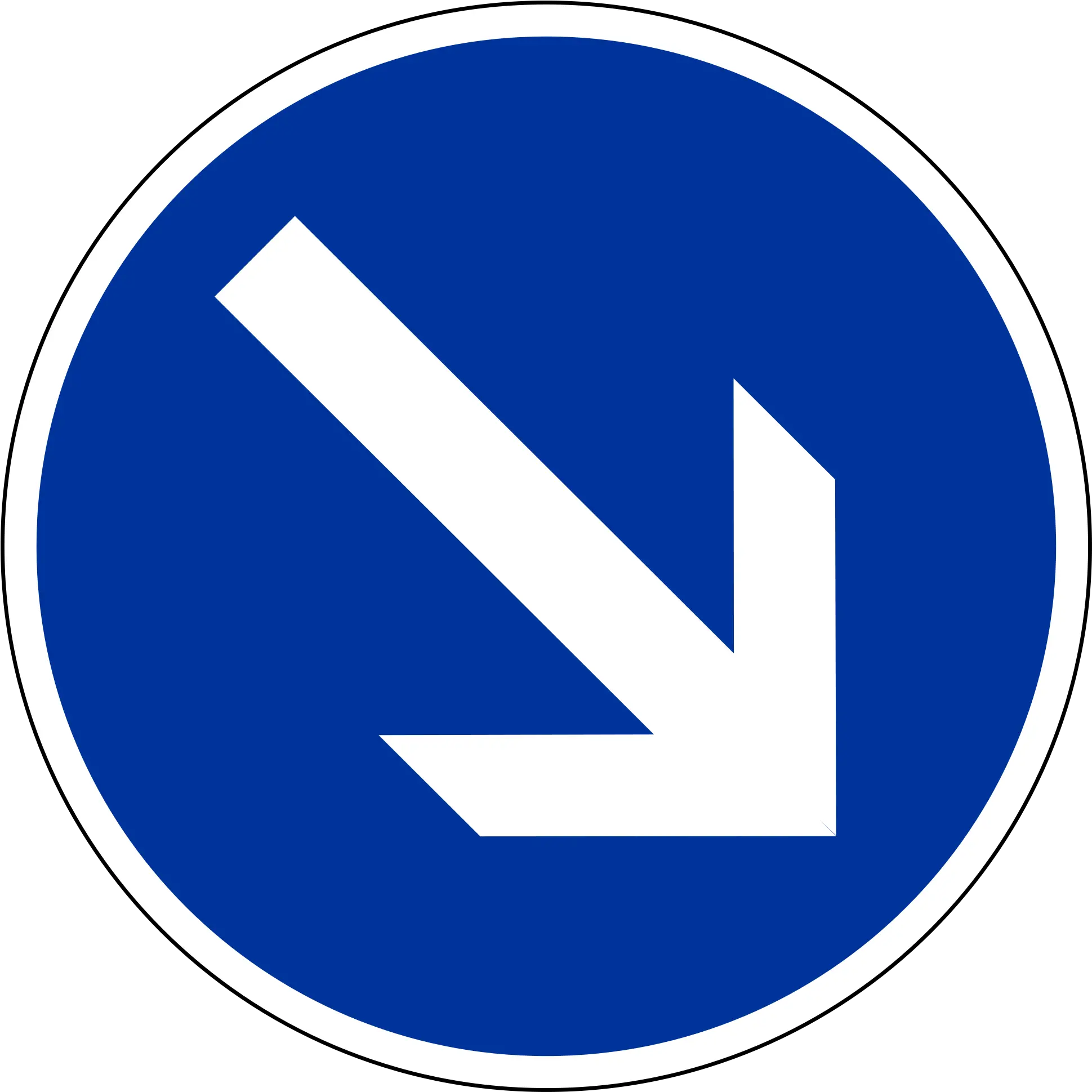 Road Sign With Down Arrow Free Image Pass Right Road Sign Png Down Arrow Transparent