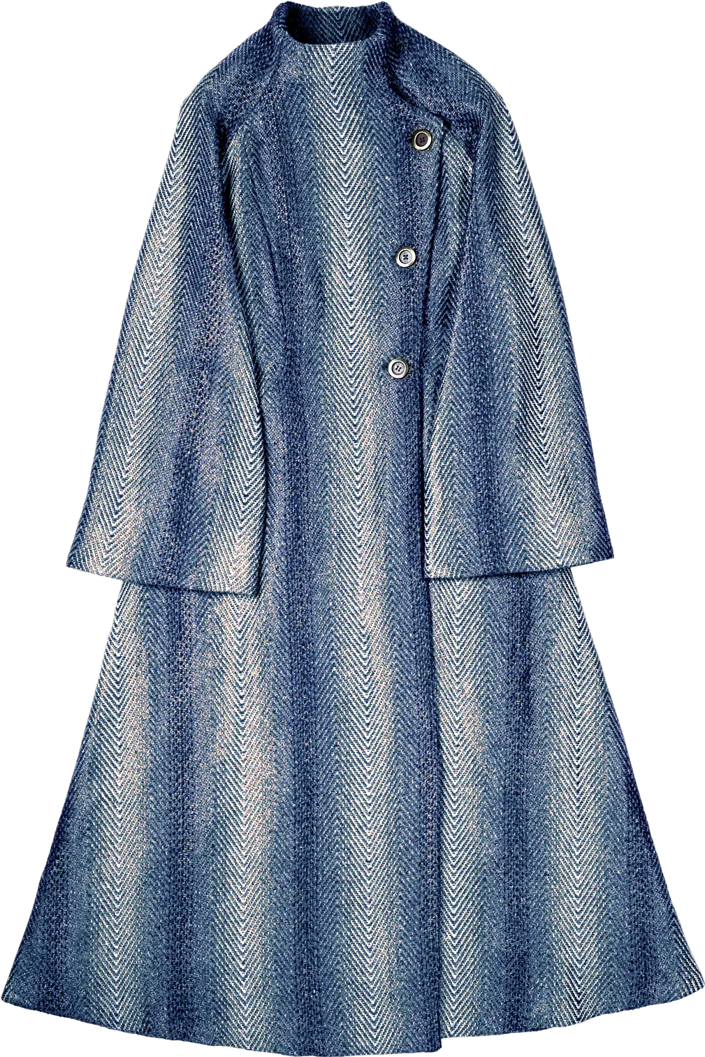 Blue Chevron Pattern Long Coat Overcoat Png Chevron Pattern Png