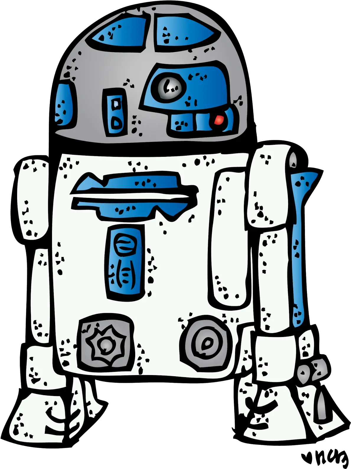 R2d2dressupcmelonheadz13coloredpng 11951600 Star Wars Clipart R2d2 Png