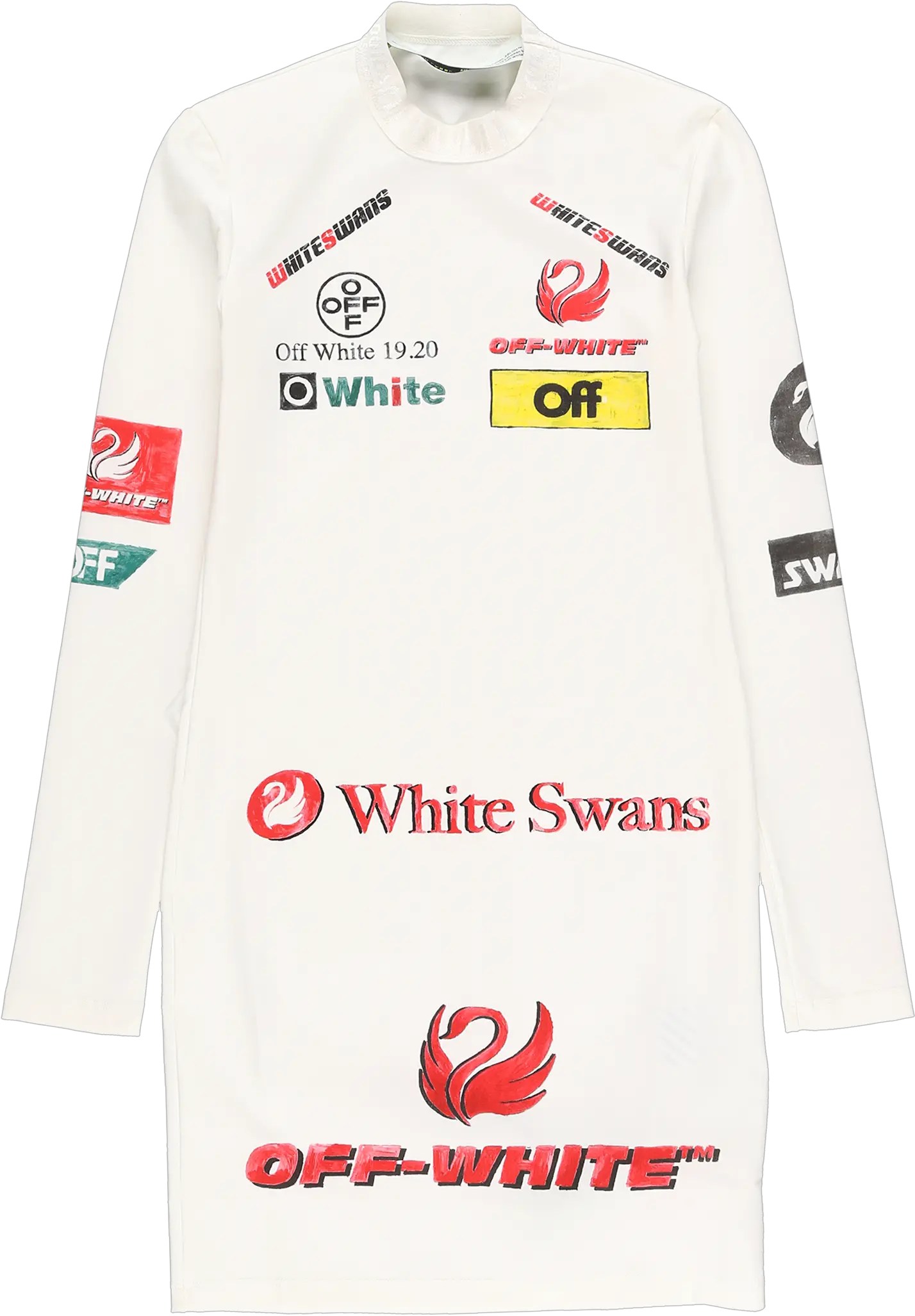 Off White Multilogo Dress Off White Swan Png Off White Logo Png