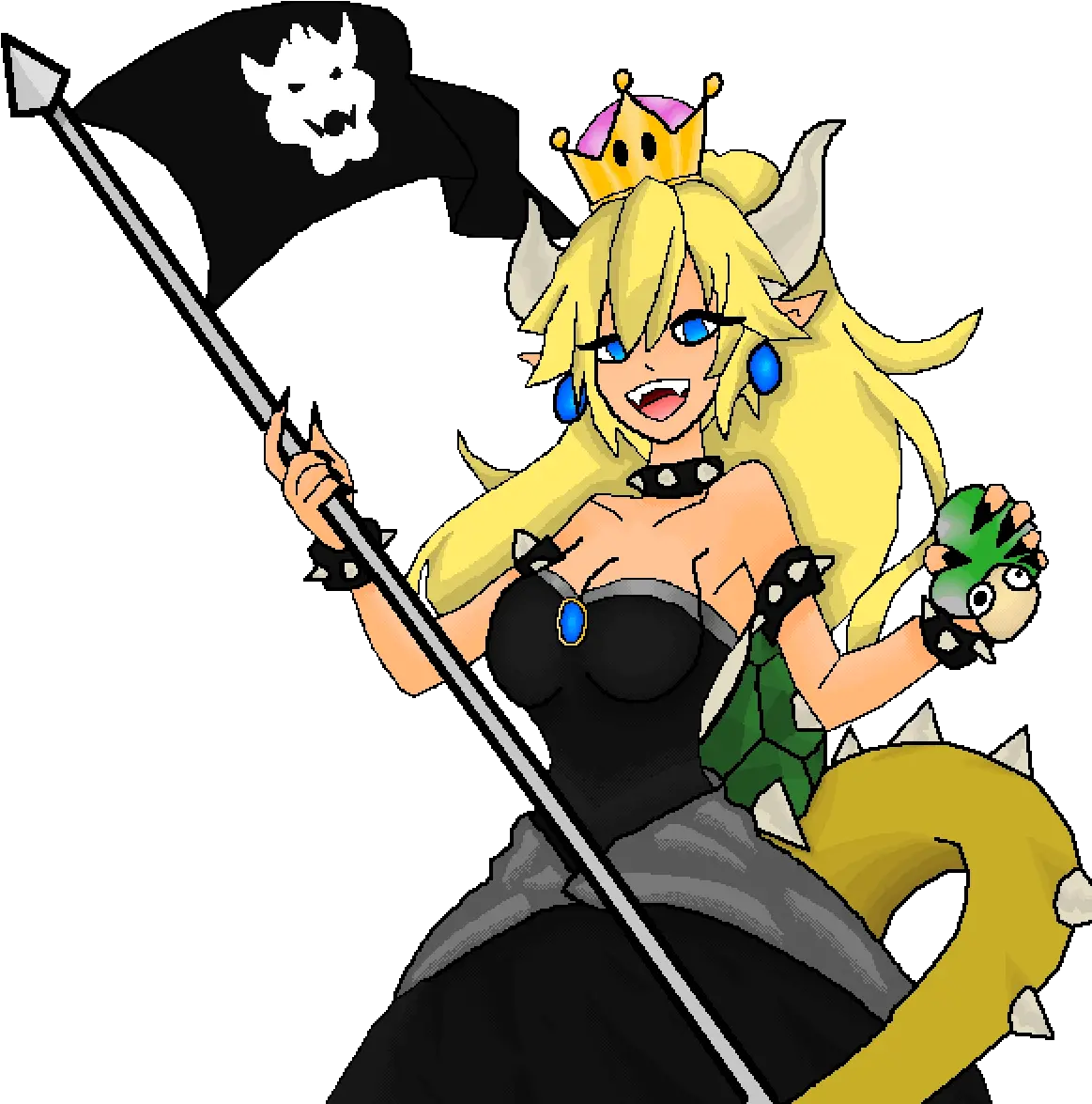 Pixilart Bowsette Collab By Dejatwo Fictional Character Png Bowsette Png