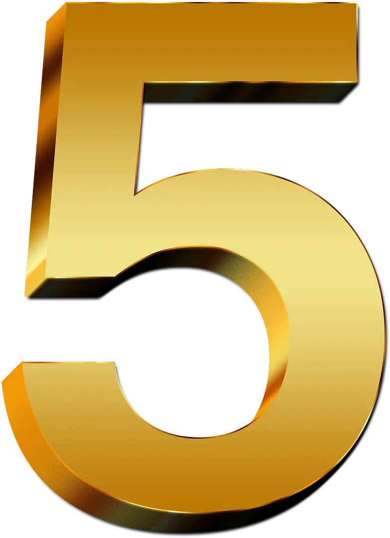 Pin Numero 5 Png Dorado Virus Png