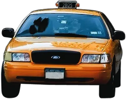 This Front View Of A Taxi Is Cutout And Ready To Be Dropped Taxi Front Png Taxi Cab Png