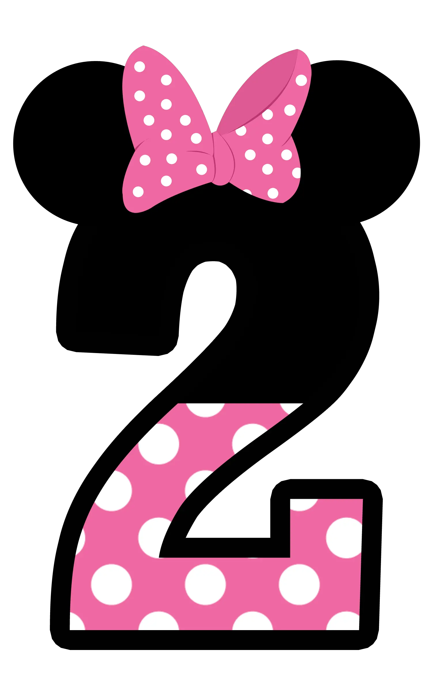 Numbers Clipart Minnie Mouse Minnie Mouse No 2 Png Minnie Mouse Transparent