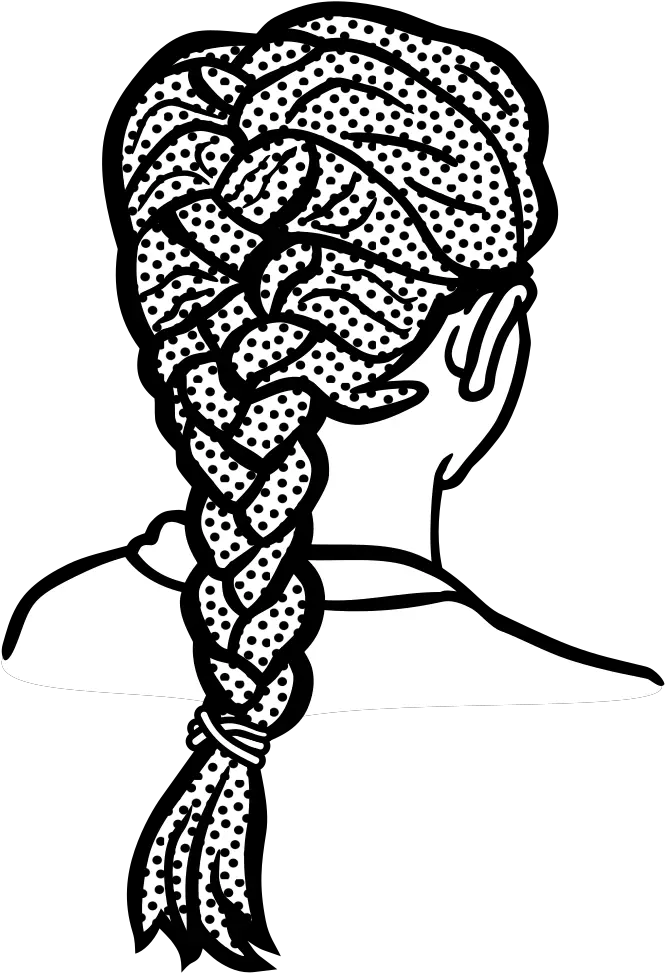 Clip Art Details Hair Clipart Black And White Png Braid Png