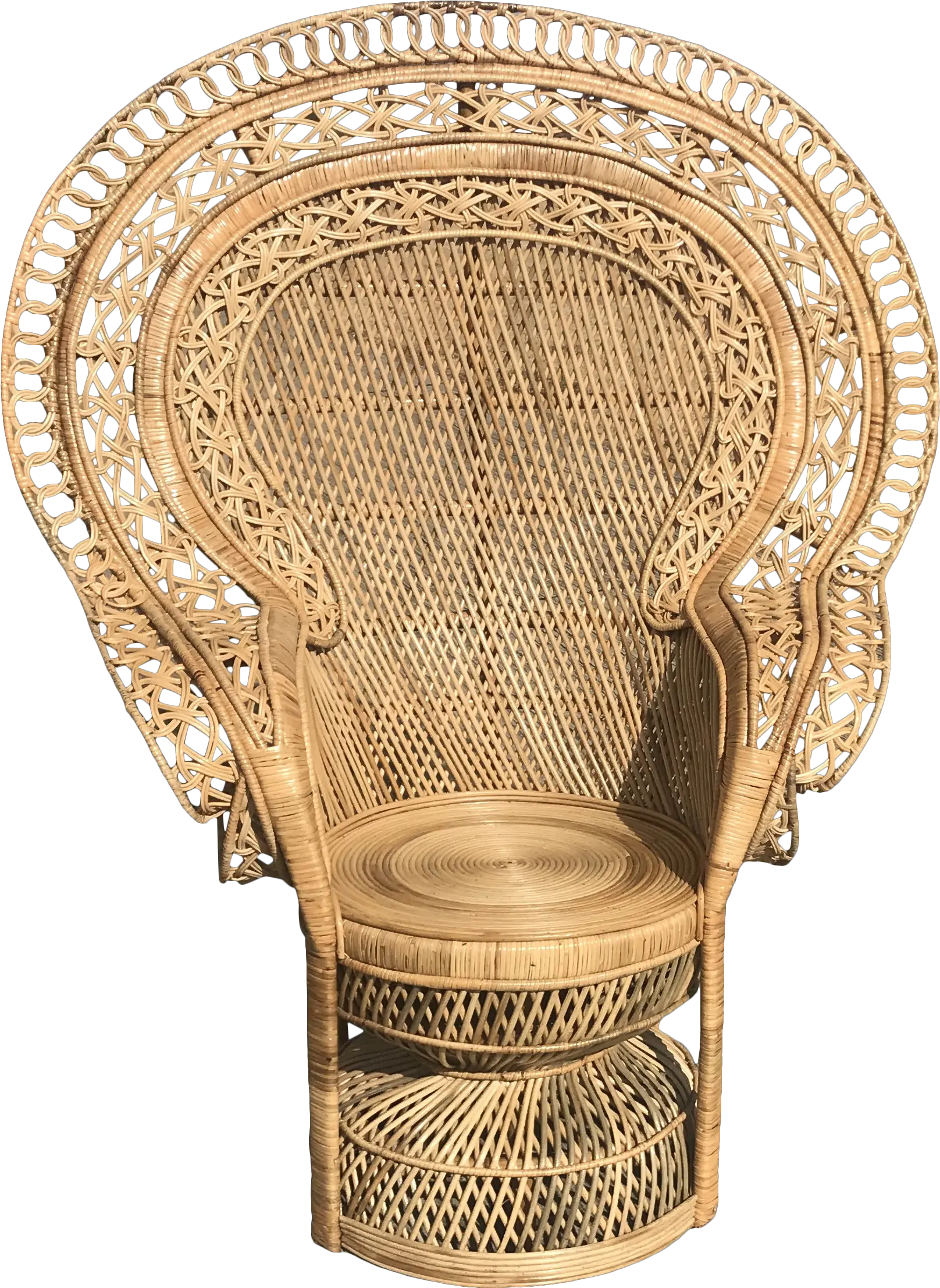 Peacock Emmanuelle High Back Wicker Throne Armchair Space Needle Png Throne Icon