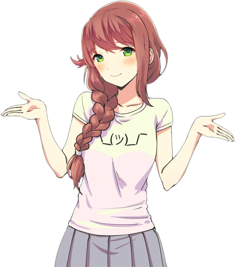 Ddlc Love Live Riko Shrug Png Monika Png