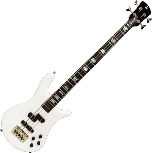 Euro Serie Classic 4 Solid White Gloss Spector Euro Bass Png Vintage Icon Bass