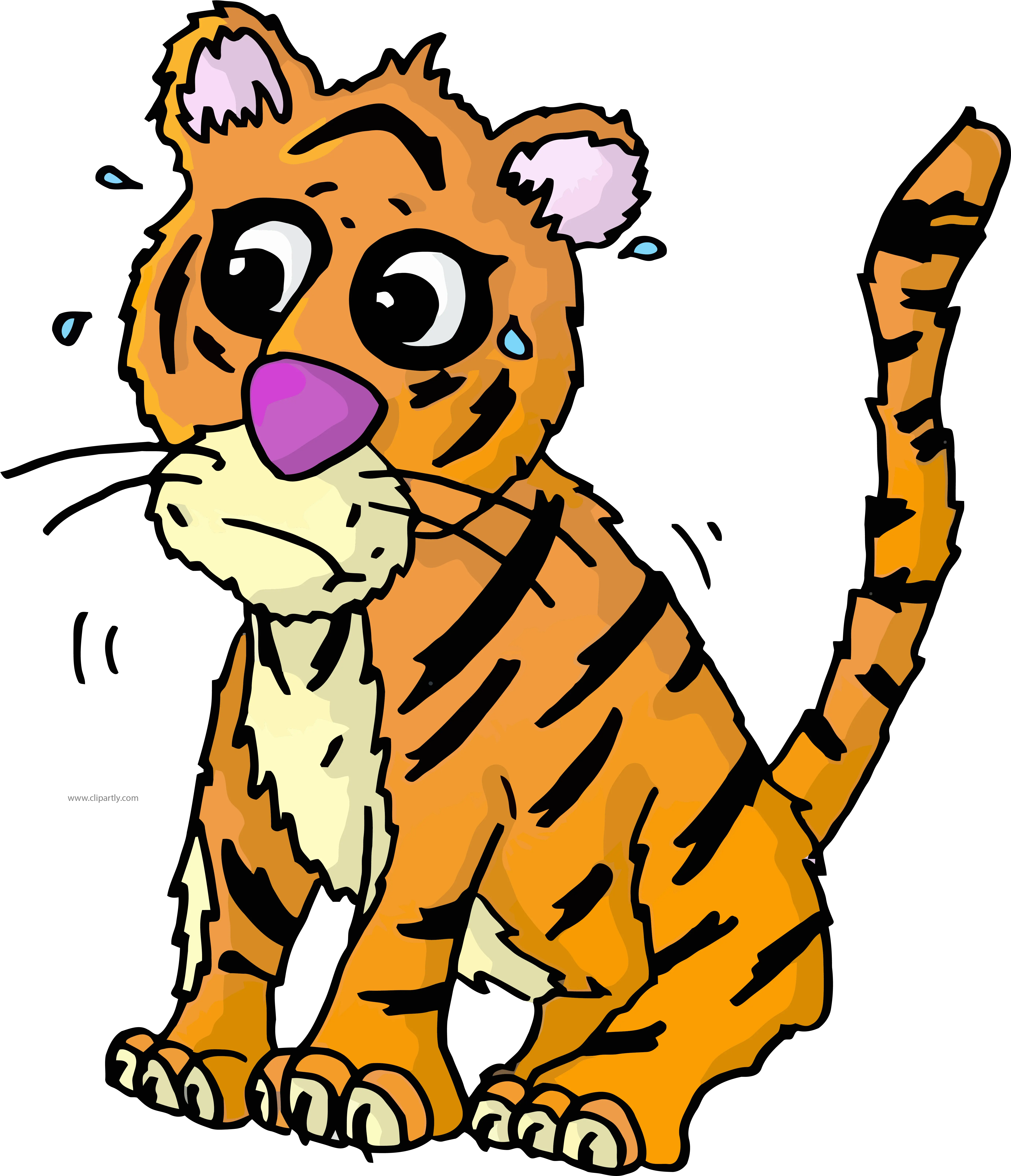 Scream Cartoon Tigger Clipart Png Image Scared Cartoon Scared Tiger Scream Png